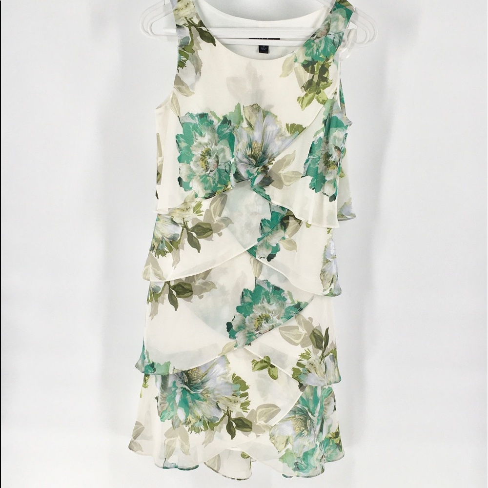 SL Fashions Floral Layered Midi Dress